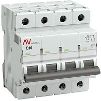 Выключатель автоматический EKF Averes AV-6 4п 16А D 6кА картинка